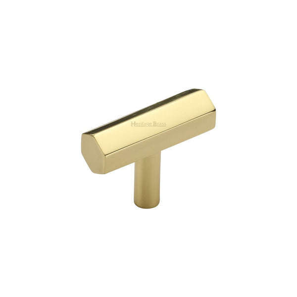 Hexagon T-Bar Cabinet Knob by M Marcus - Heritage Brass