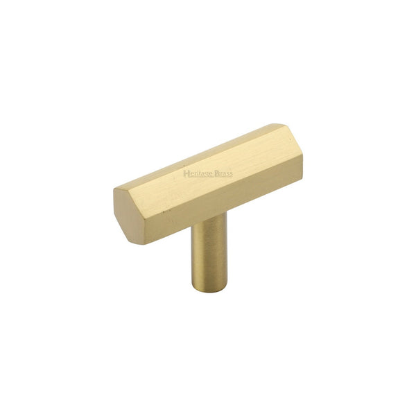 Hexagon T-Bar Cabinet Knob by M Marcus - Heritage Brass