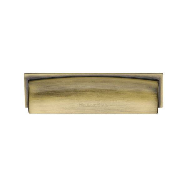 M Marcus - Heritage Brass, Shropshire Drawer Pull Handle, Cabinet Hardware, Drawer Cup Pulls