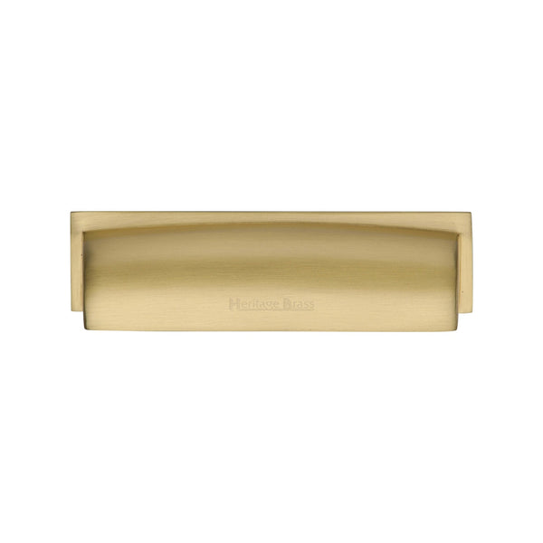 M Marcus - Heritage Brass, Shropshire Drawer Pull Handle, Cabinet Hardware, Drawer Cup Pulls