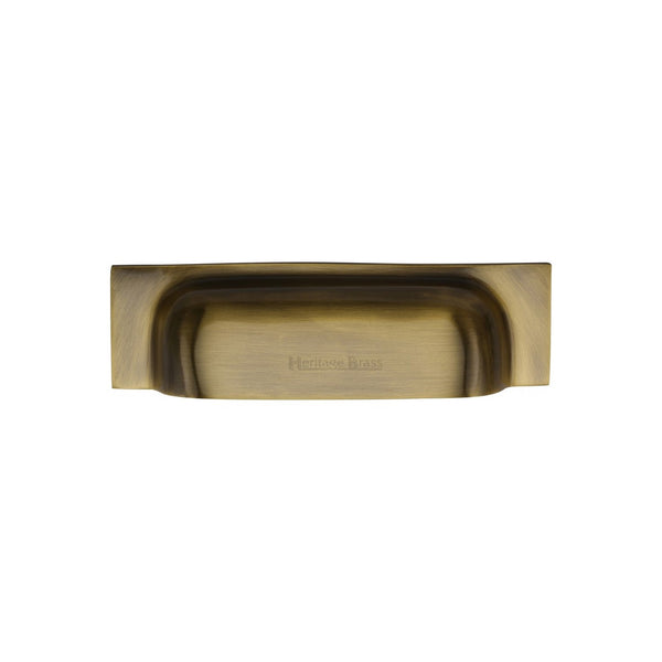 Military Cabinet Drawer Pull - Antique Brass - 152 mm