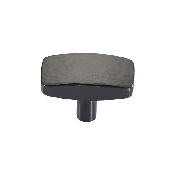 Rectangular Hammered Cabinet Knob by M Marcus - Heritage Brass