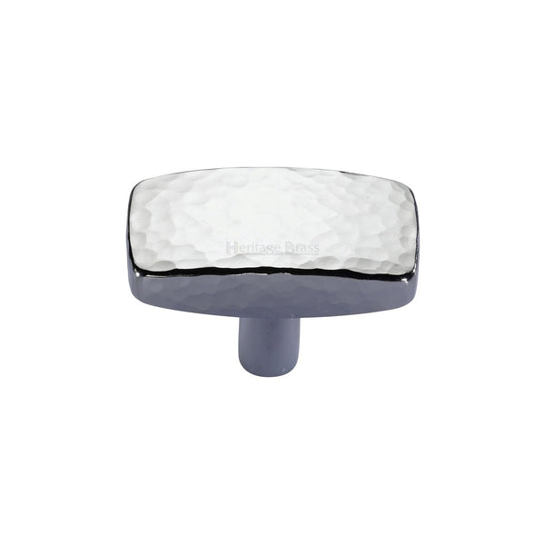 Rectangular Hammered Cabinet Knob by M Marcus - Heritage Brass