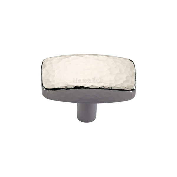 Rectangular Hammered Cabinet Knob by M Marcus - Heritage Brass