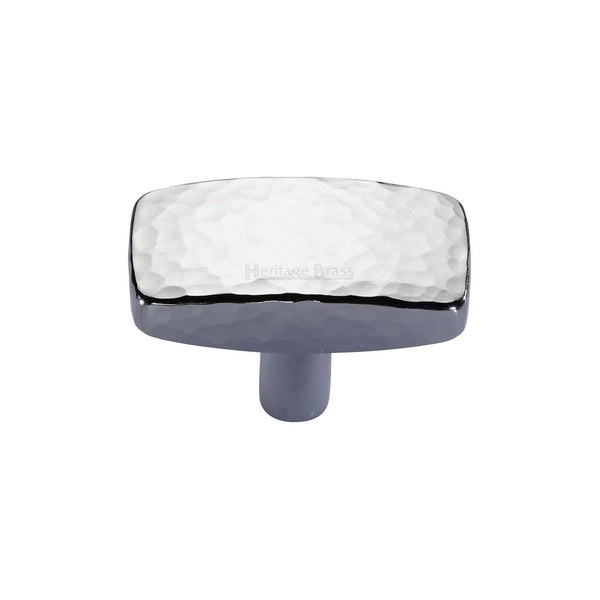 Rectangular Hammered Cabinet Knob by M Marcus - Heritage Brass