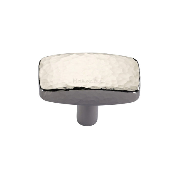 Rectangular Hammered Cabinet Knob by M Marcus - Heritage Brass