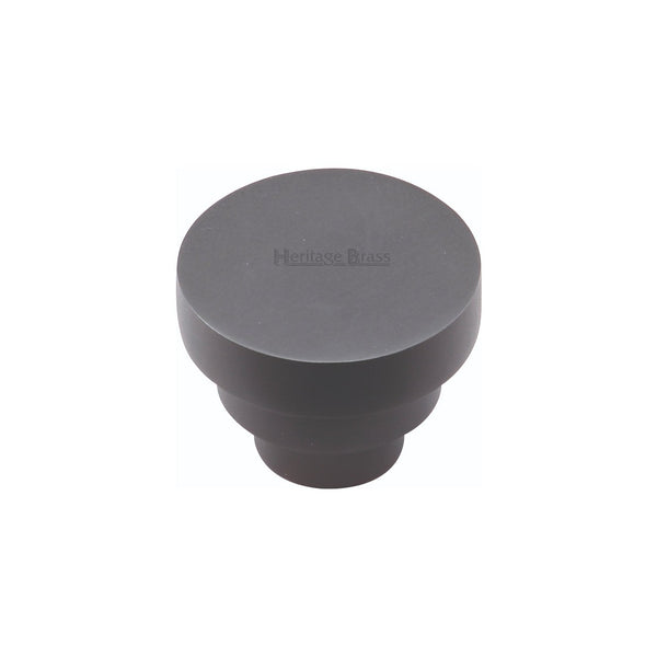 Round Stepped Cabinet Knob by M Marcus - Heritage Brass