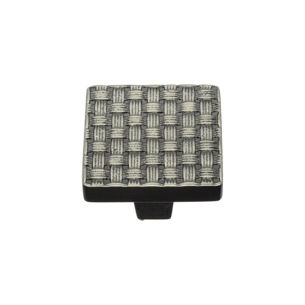 Square Weave Cabinet Knob by M Marcus - Heritage Brass