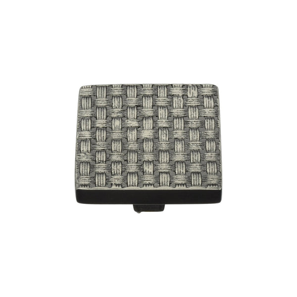 Square Weave Cabinet Knob by M Marcus - Heritage Brass