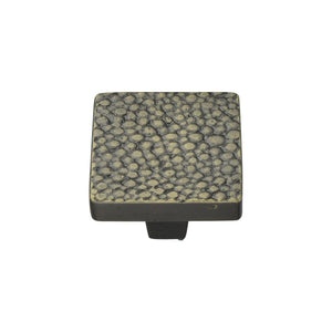 Square Stingray Cabinet Knob by M Marcus - Heritage Brass