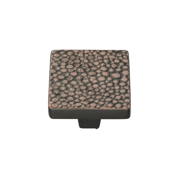 Square Stingray Cabinet Knob by M Marcus - Heritage Brass