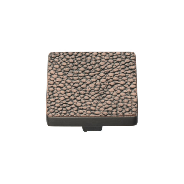 Square Stingray Cabinet Knob by M Marcus - Heritage Brass