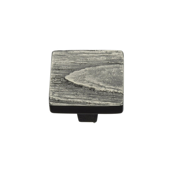 Square Pine Cabinet Knob by M Marcus - Heritage Brass