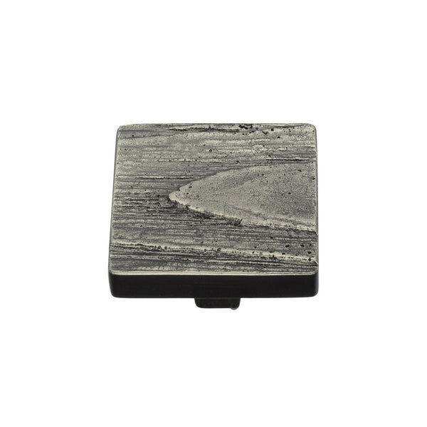Square Pine Cabinet Knob by M Marcus - Heritage Brass