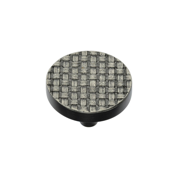 Round Weave Cabinet Knob by M Marcus - Heritage Brass