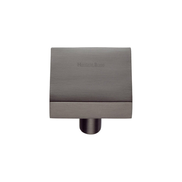 Square Design Cabinet Knob by M Marcus - Heritage Brass
