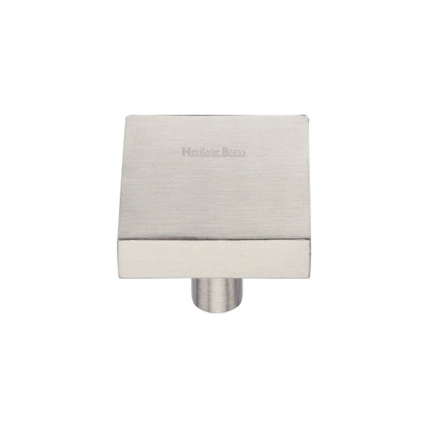 Square Design Cabinet Knob by M Marcus - Heritage Brass