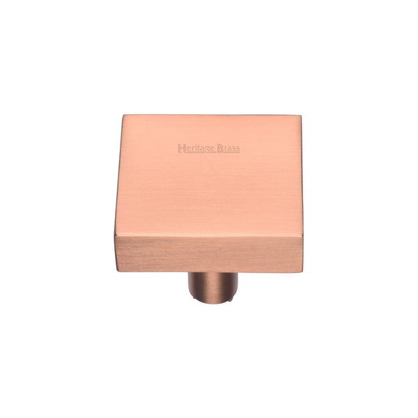 Square Design Cabinet Knob by M Marcus - Heritage Brass