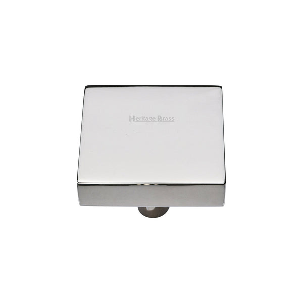 Square Design Cabinet Knob by M Marcus - Heritage Brass