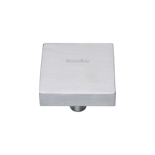 Square Design Cabinet Knob by M Marcus - Heritage Brass