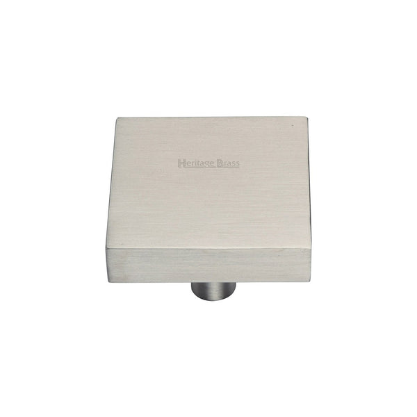 Square Design Cabinet Knob by M Marcus - Heritage Brass
