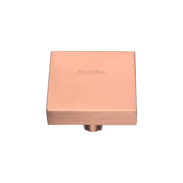 Square Design Cabinet Knob by M Marcus - Heritage Brass