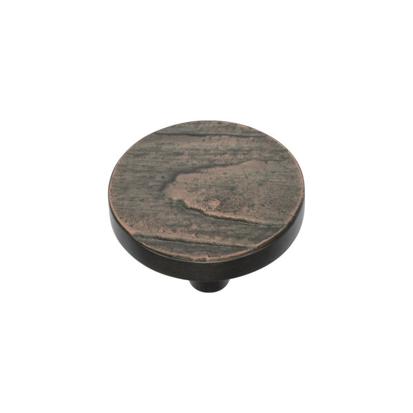 Round Pine Cabinet Knob by M Marcus - Heritage Brass