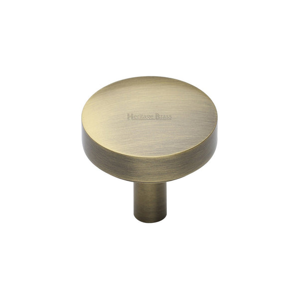 Domed Disc Cabinet Knob by M Marcus - Heritage Brass