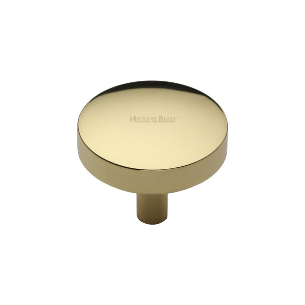 Domed Disc Cabinet Knob by M Marcus - Heritage Brass