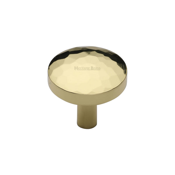 Round Hammered Cabinet Knob by M Marcus - Heritage Brass