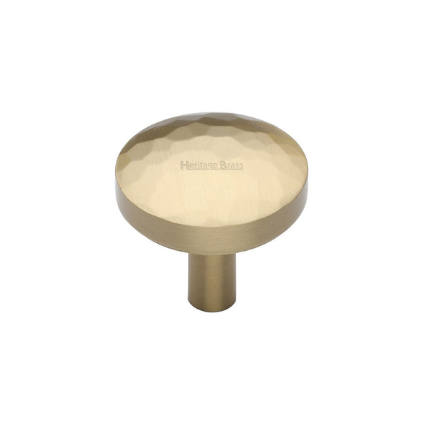 Round Hammered Cabinet Knob by M Marcus - Heritage Brass