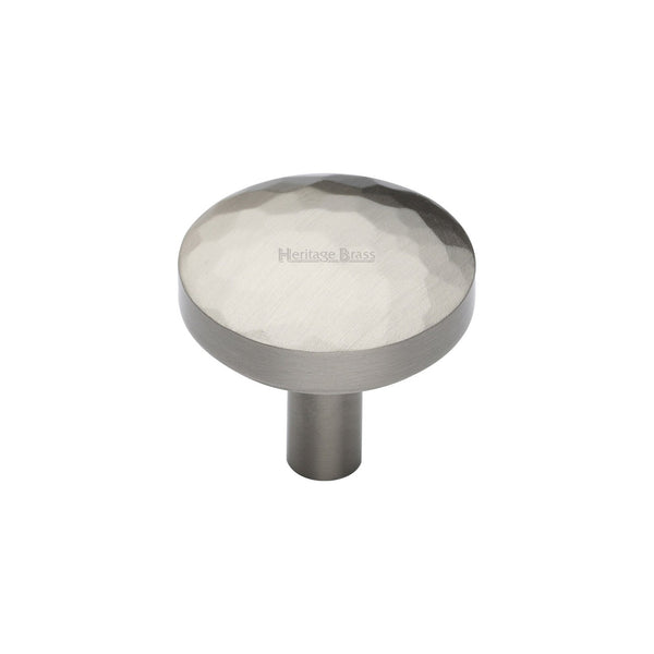Round Hammered Cabinet Knob by M Marcus - Heritage Brass