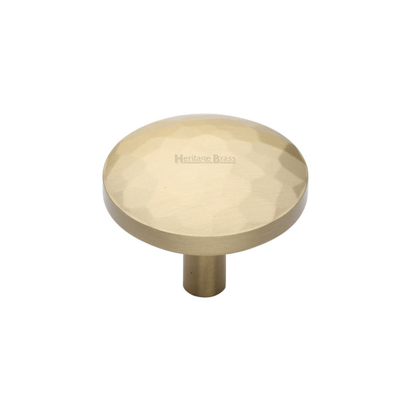 Round Hammered Cabinet Knob by M Marcus - Heritage Brass
