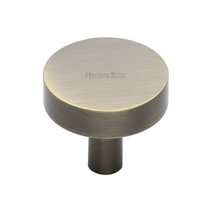 Disc Cabinet Knob by M Marcus - Heritage Brass