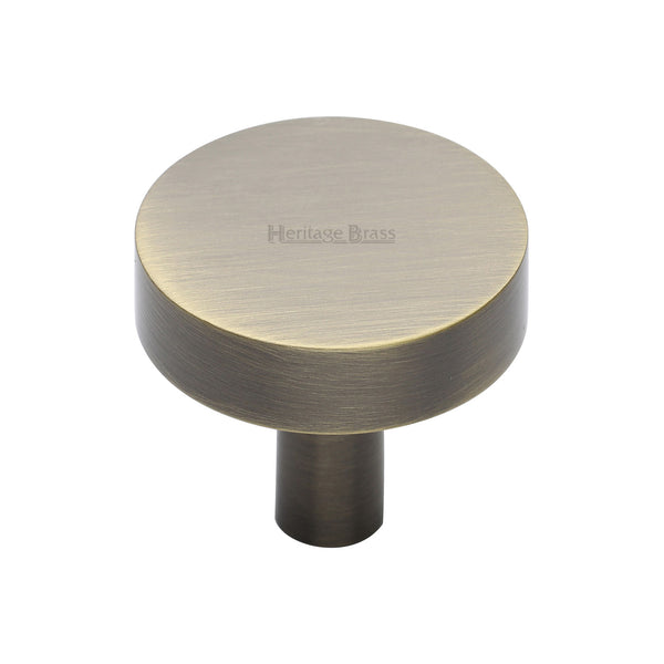 Disc Cabinet Knob by M Marcus - Heritage Brass