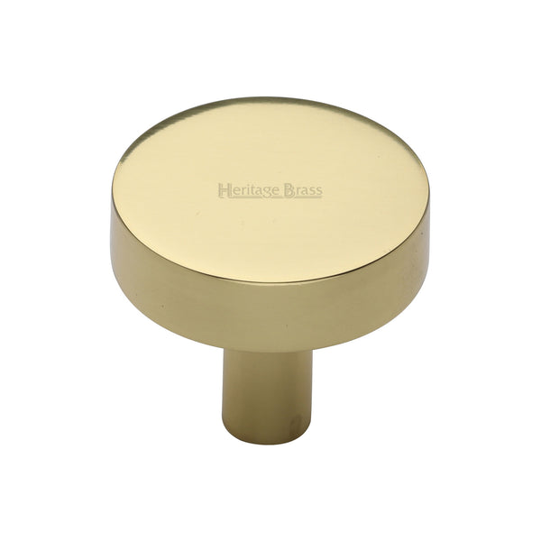 Disc Cabinet Knob by M Marcus - Heritage Brass