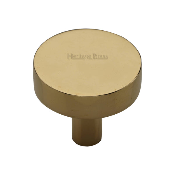 Disc Cabinet Knob by M Marcus - Heritage Brass