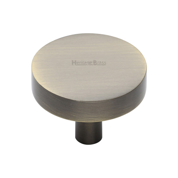Disc Cabinet Knob by M Marcus - Heritage Brass