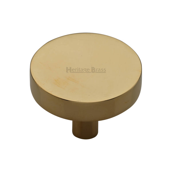 Disc Cabinet Knob by M Marcus - Heritage Brass