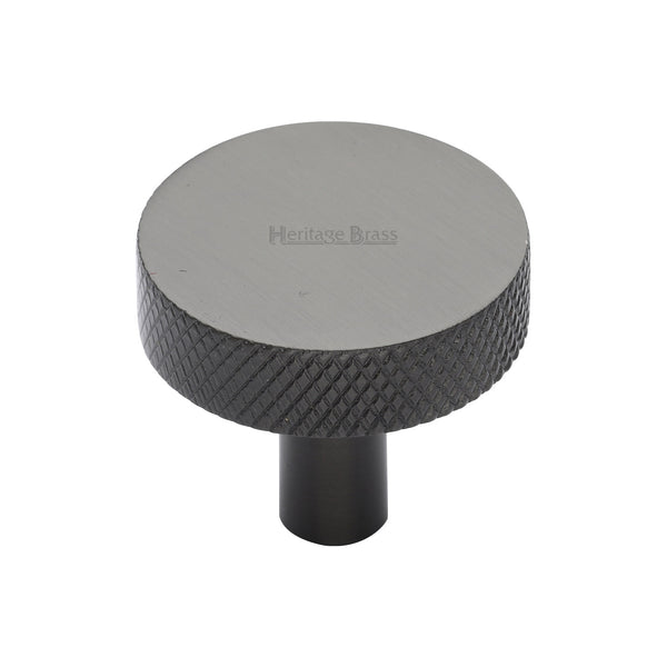 Knurled Disc Cabinet Knob by M Marcus - Heritage Brass