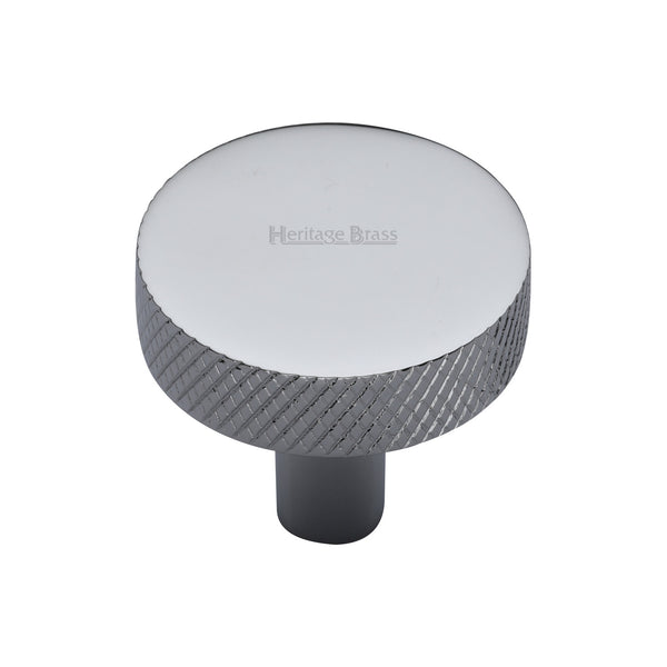 Knurled Disc Cabinet Knob by M Marcus - Heritage Brass