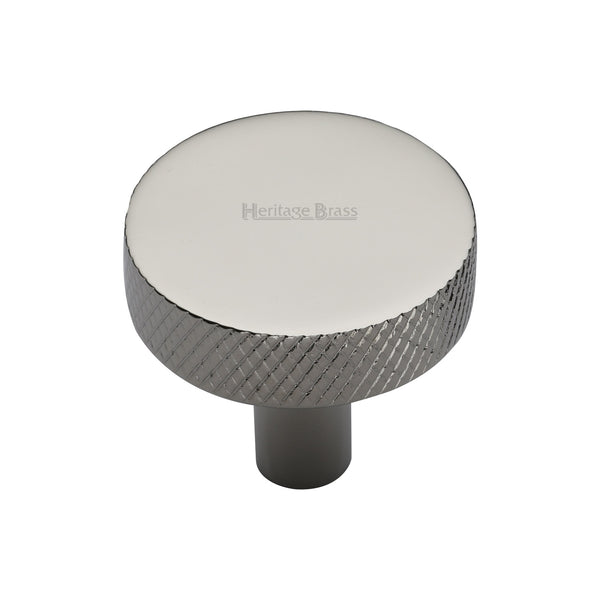 Knurled Disc Cabinet Knob by M Marcus - Heritage Brass
