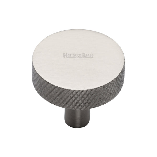 Knurled Disc Cabinet Knob by M Marcus - Heritage Brass