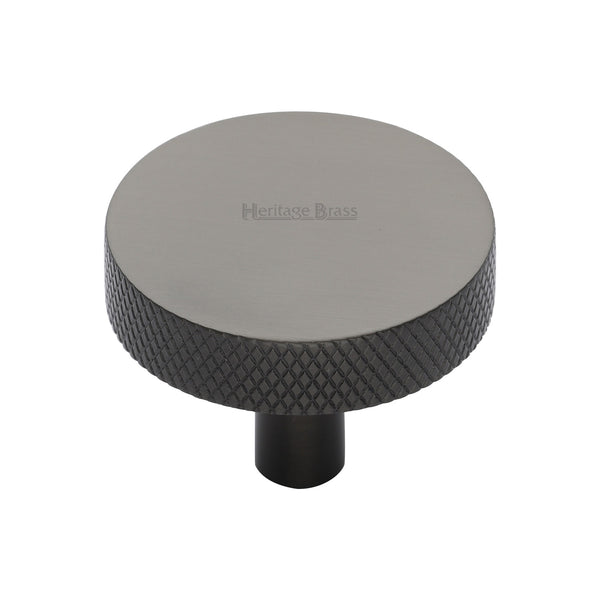 Knurled Disc Cabinet Knob by M Marcus - Heritage Brass