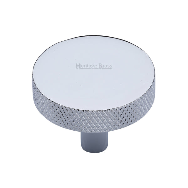 Knurled Disc Cabinet Knob by M Marcus - Heritage Brass