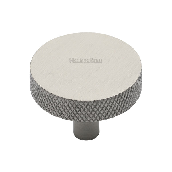 Knurled Disc Cabinet Knob by M Marcus - Heritage Brass
