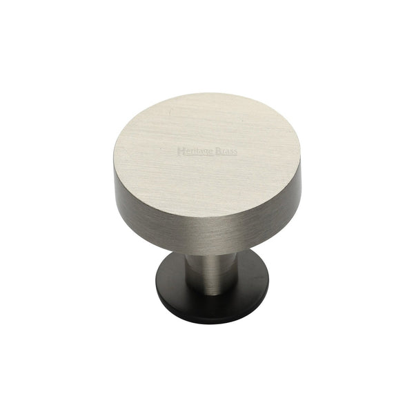 Disc Cabinet Knob With Base by M Marcus - Heritage Brass
