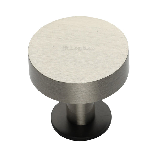 Disc Cabinet Knob With Base by M Marcus - Heritage Brass