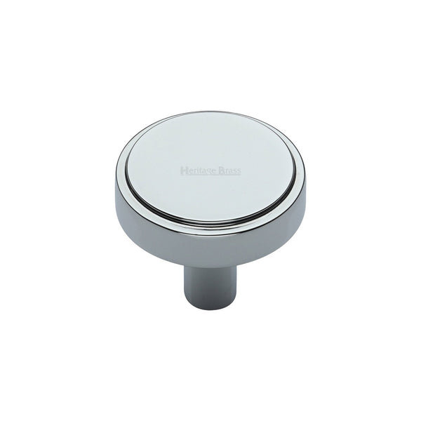 Stepped Disc Cabinet Knob by M Marcus - Heritage Brass