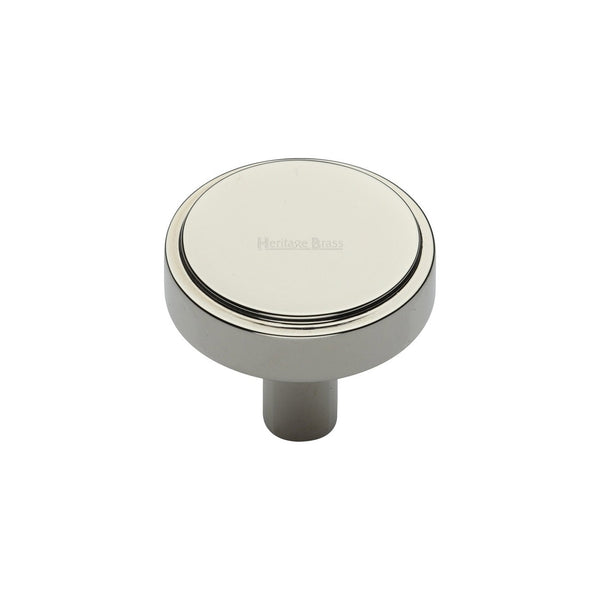 Stepped Disc Cabinet Knob by M Marcus - Heritage Brass